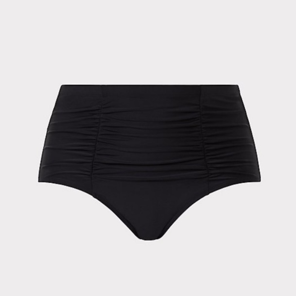Torrid High Waisted Ruched Swim Bottom